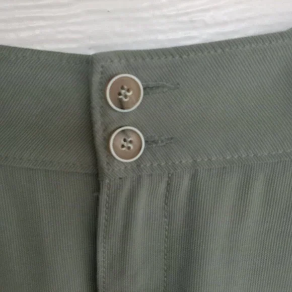 Paige Women's Becca High Waisted Laurel Green Pants Tapered Pockets Size 6 - Picture 5 of 16